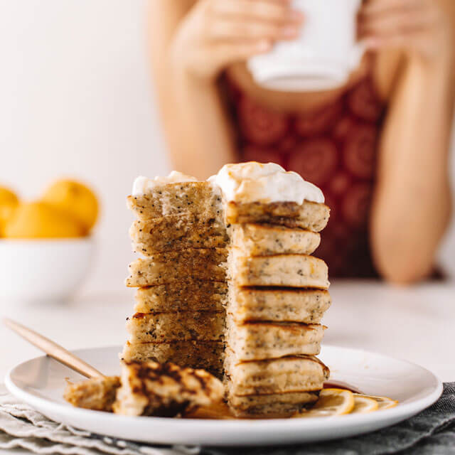 Lemon Poppyseed Pancakes – Almond Cow