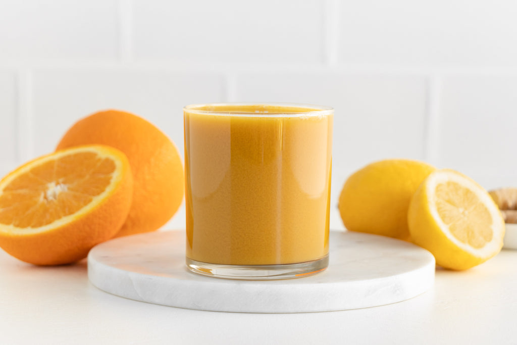 glass of wellness elixir made with an Almond Cow