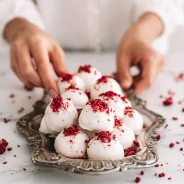 White Chocolate Raspberry Truffles
