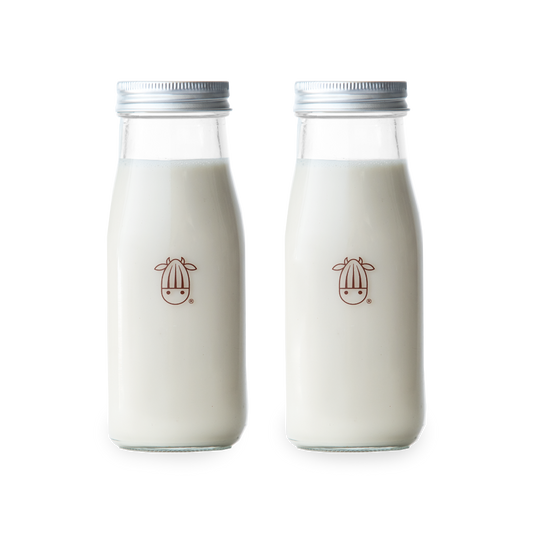 Glass Creamer Bottles - Set of 2