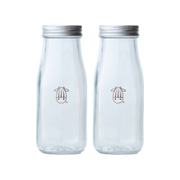 Glass Creamer Bottles - Set of 2