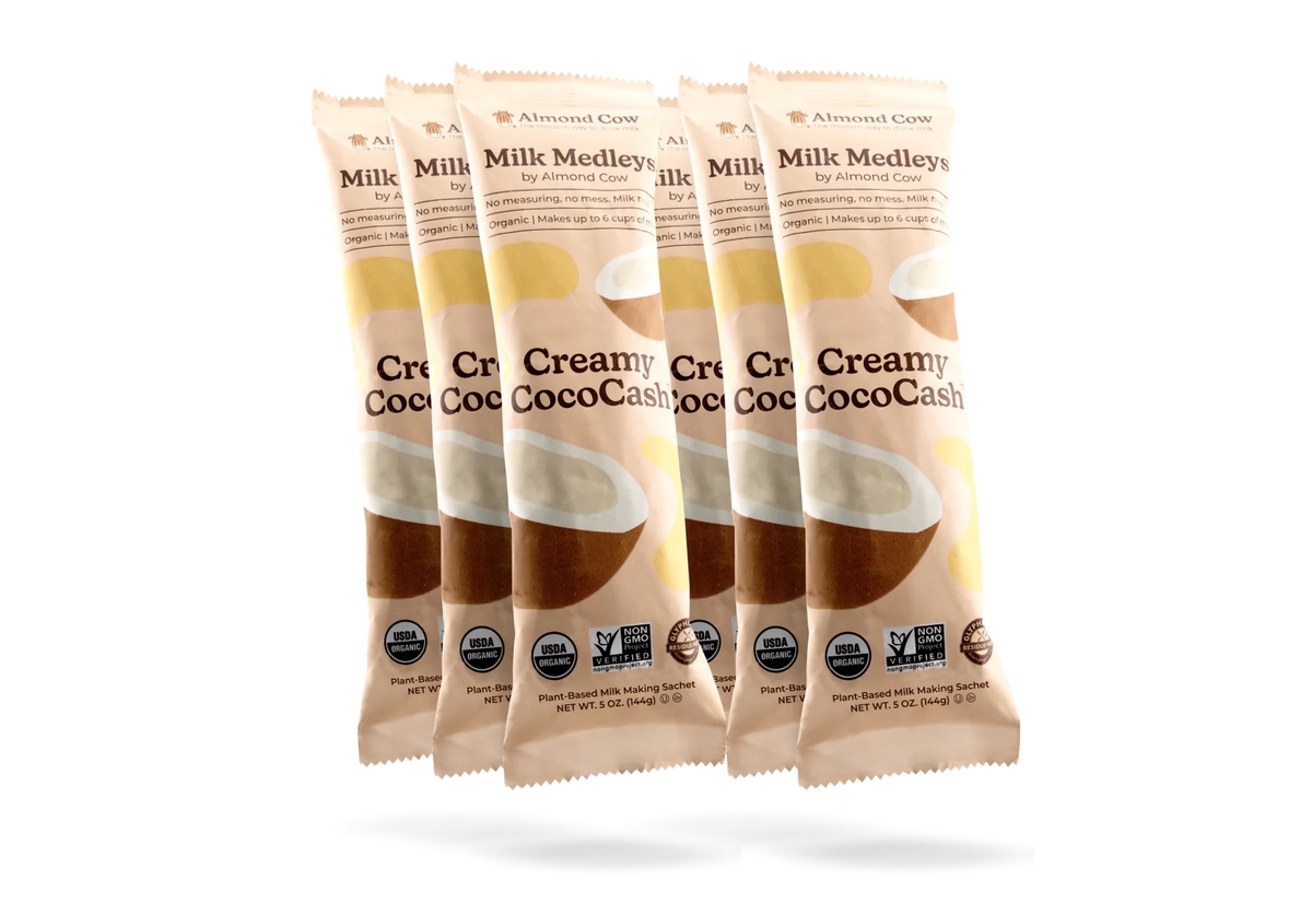 6 packages of Creamy CocoCash Milk Medley for Plant-based milk