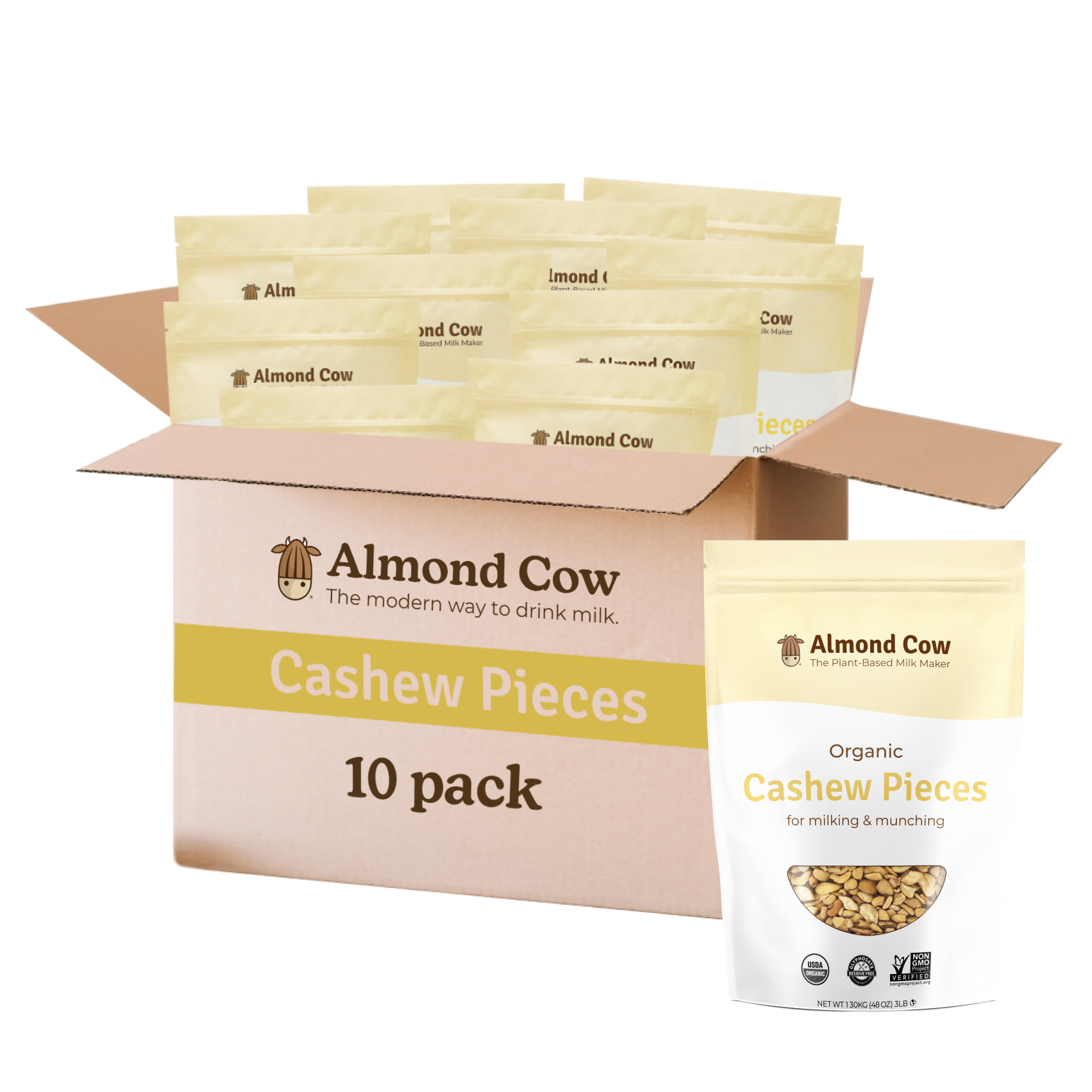 Case of Organic Cashew Pieces - 30 lbs