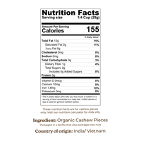 Case of Organic Cashew Pieces - 30 lbs