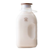 Stylish and durable 1.5-liter glass jug for homemade nut milk