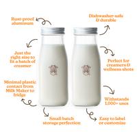 Glass Creamer Bottles - Set of 2