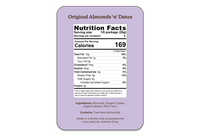 Original Almonds 'n' Dates Milk Medleys Nutrition Facts