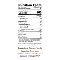 Nutrition Facts Label - Almond Cow