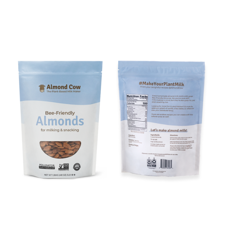 3lb bag of high-quality almonds, perfect for milking, healthy recipes, and on-the-go snacks.