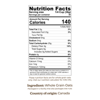 Organic Whole Grain Oats (3lbs)