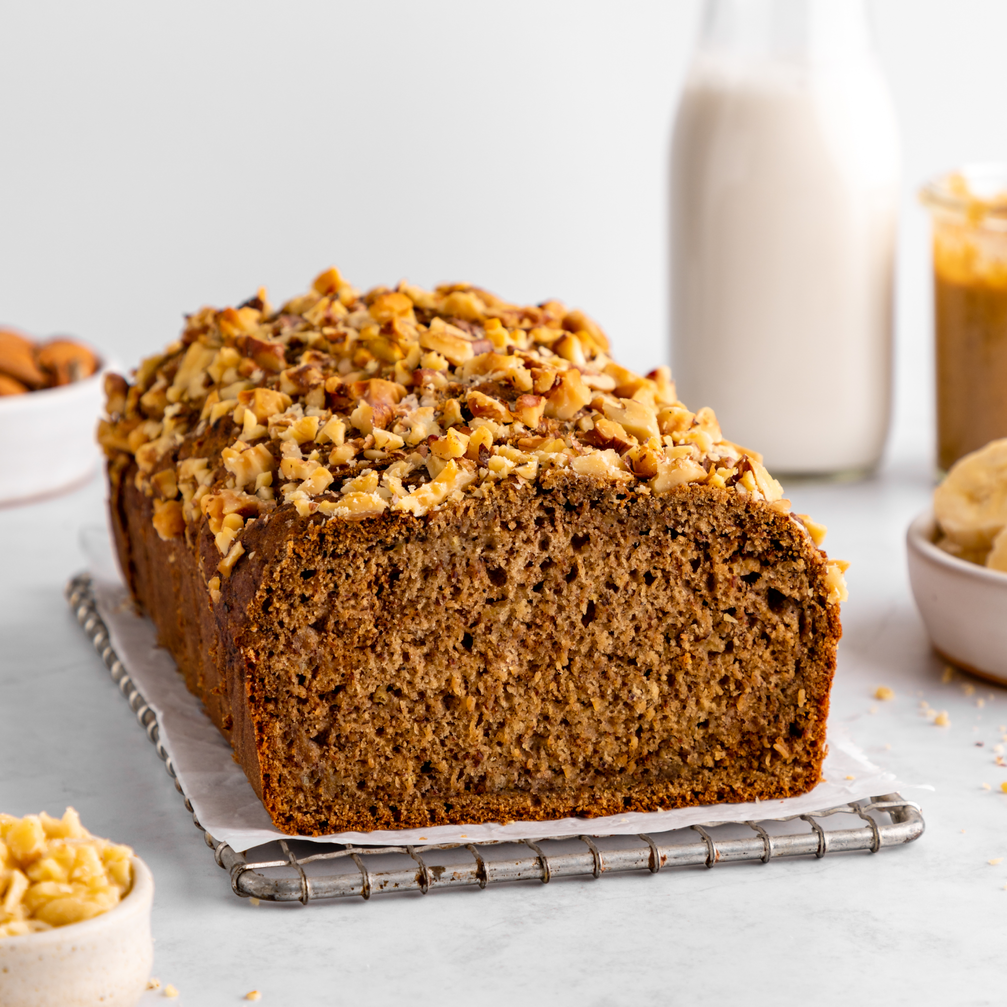 vegan almond pulp banana bread