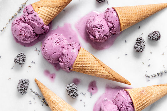 Blackberry Lavender Ice Cream