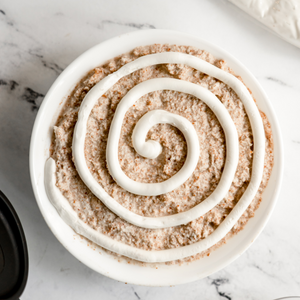 Cinnamon Roll Pulpmeal in a bowl