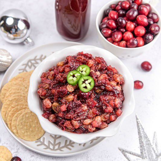 vegan Cranberry Jalapeno Chutney 