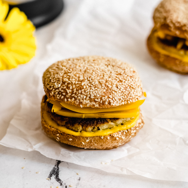 vegan Golden Artichoke Patty burger