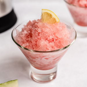 Granita made with watermelon, sugar, and lemonade.