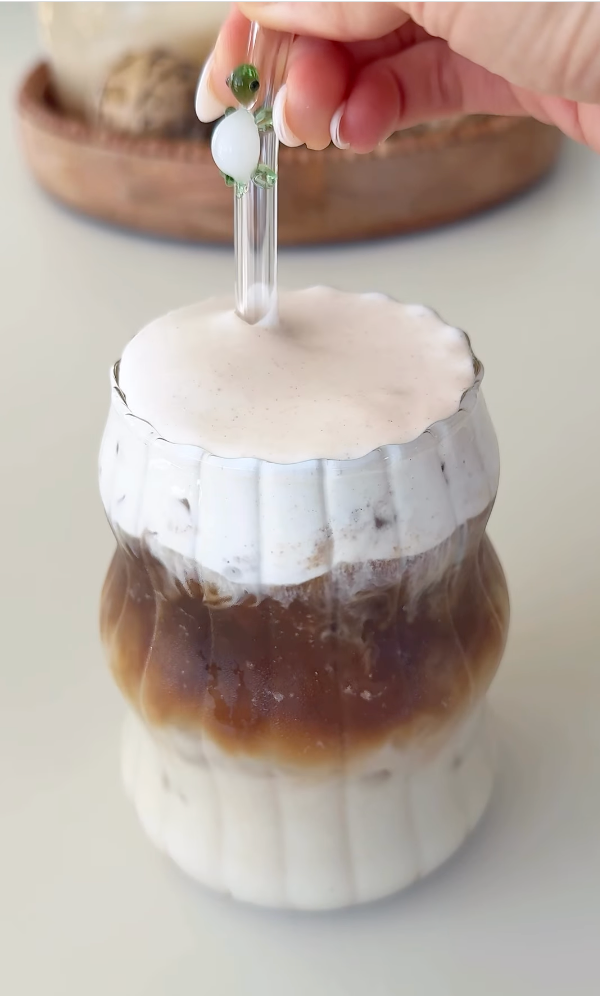 Brown Sugar Cinnamon Iced Latte with Cold Foam