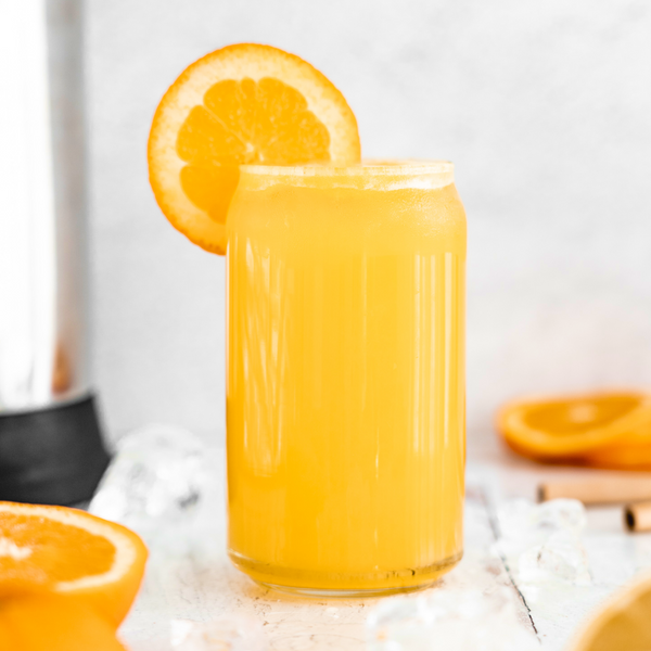 glass of orange lemonade