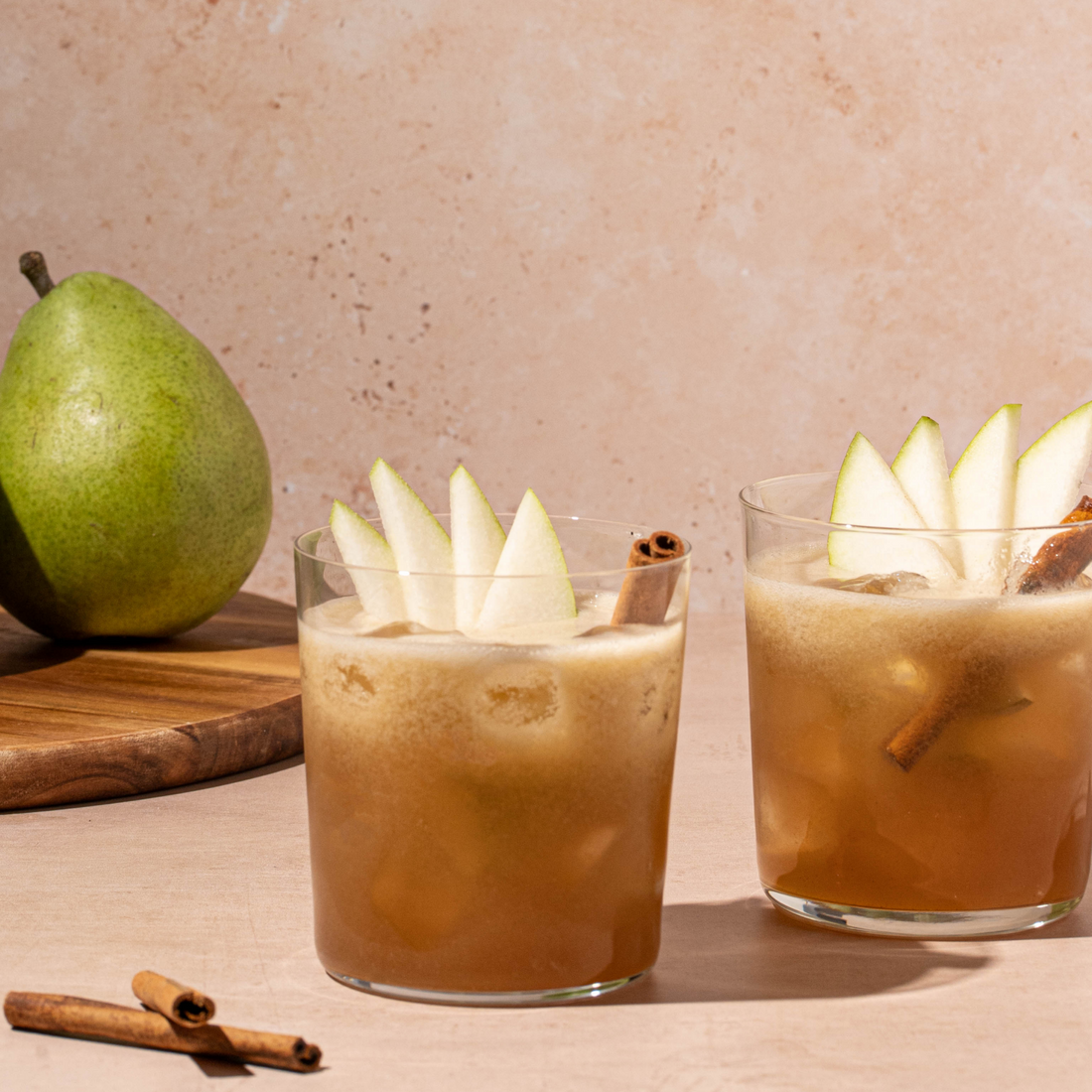 Spiced Pear Whiskey Smash