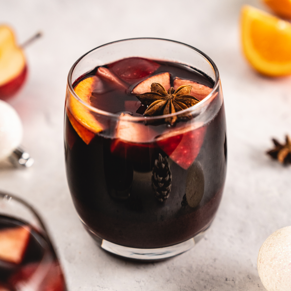 spiced sangria in a glass