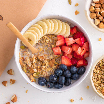 a bowl of Almond Pulp Superfood Granola