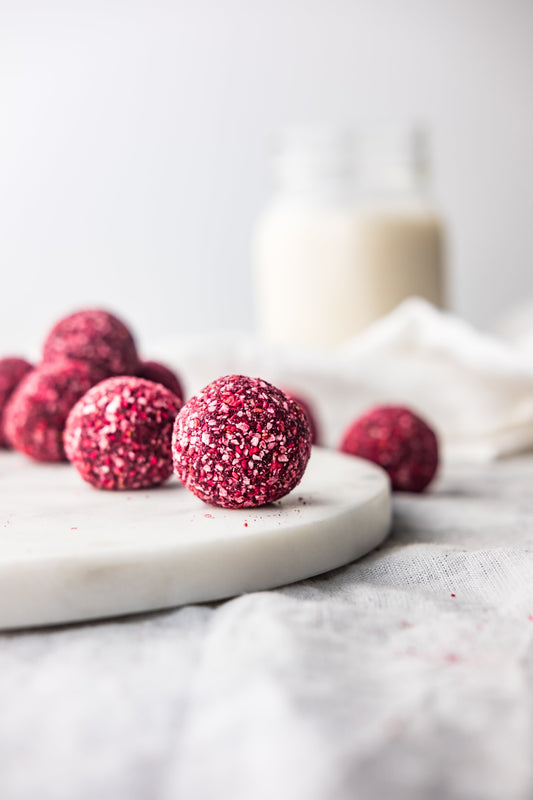 Almond Pulp Raspberry Bliss Balls