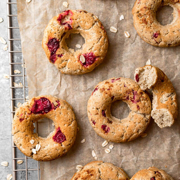 vegan Baked Cranberry Oat Donuts