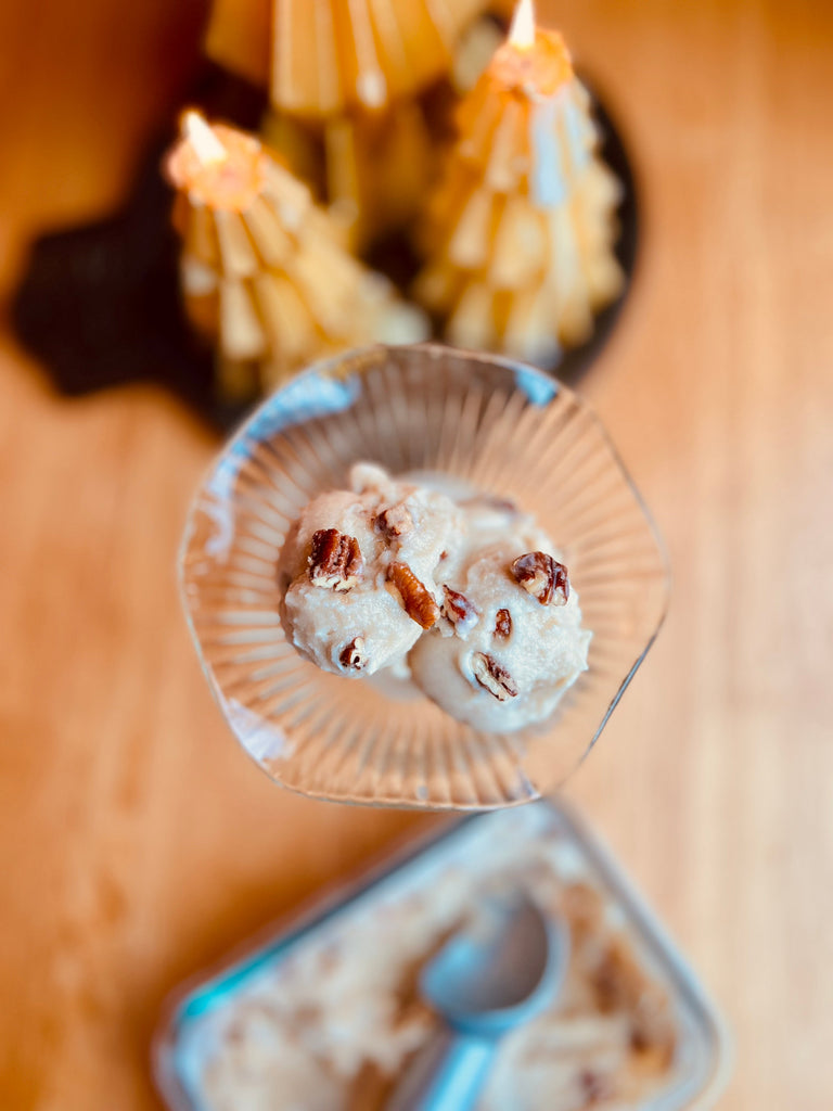Maple Pecan Crunch Homemade Ice Cream