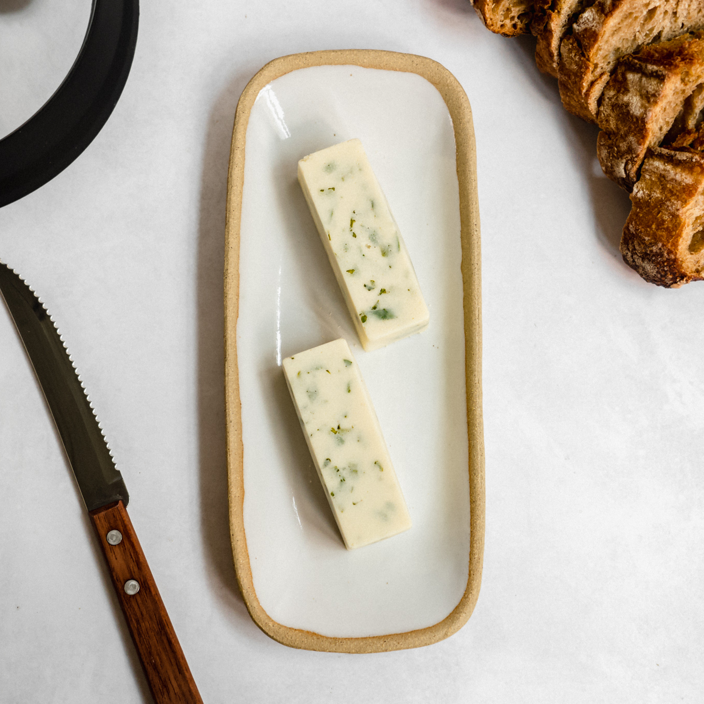 vegan herb butter on a plate 