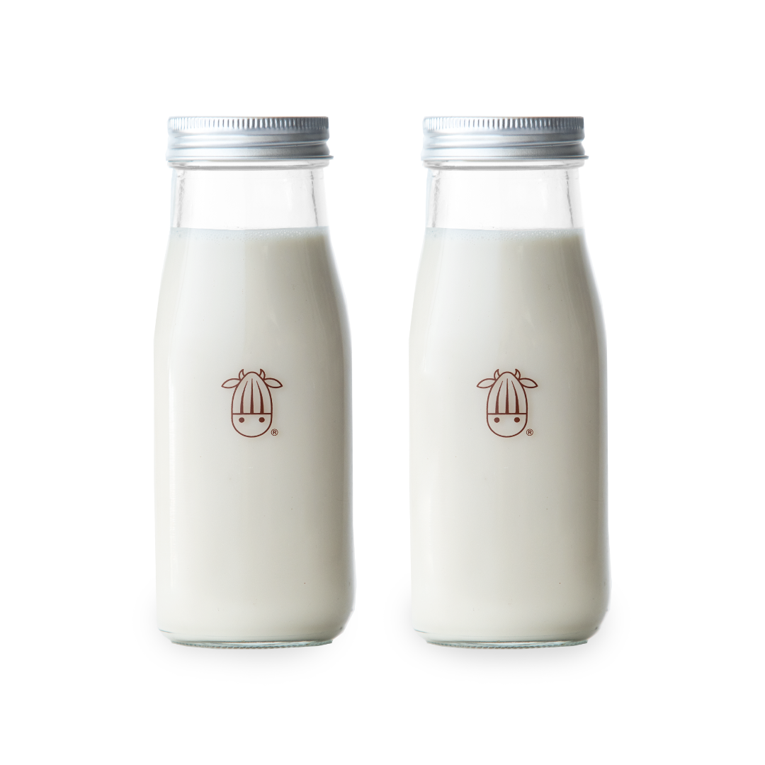 Glass Creamer Bottles - Set of 2