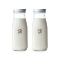 Glass Creamer Bottles - Set of 2