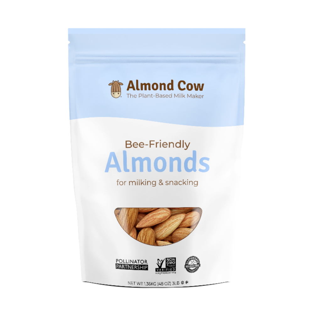 3lb bag of high-quality almonds, perfect for milking, healthy recipes, and on-the-go snacks.