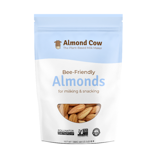 3lb bag of high-quality almonds, perfect for milking, healthy recipes, and on-the-go snacks.