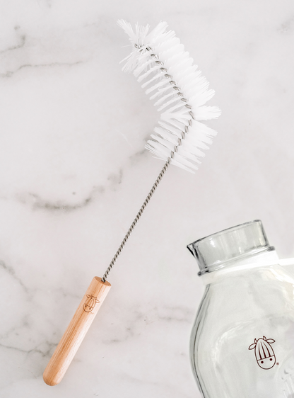 Almond Cow Jug Brush | Long Handle Bottle & Cup Scrubber