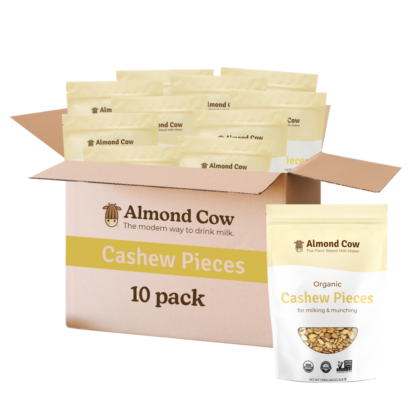 Case of Organic Cashew Pieces - 30 lbs