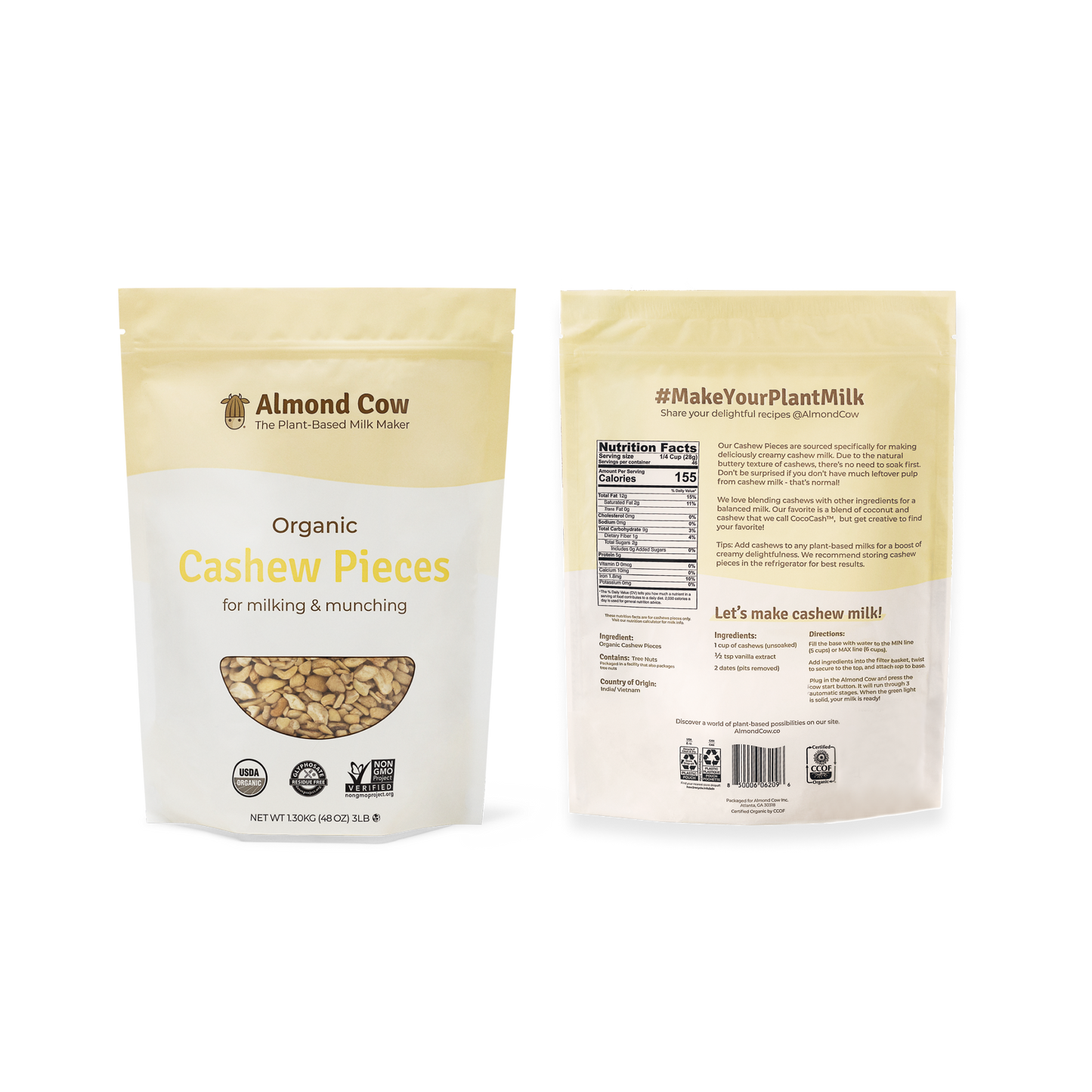 Case of Organic Cashew Pieces - 30 lbs
