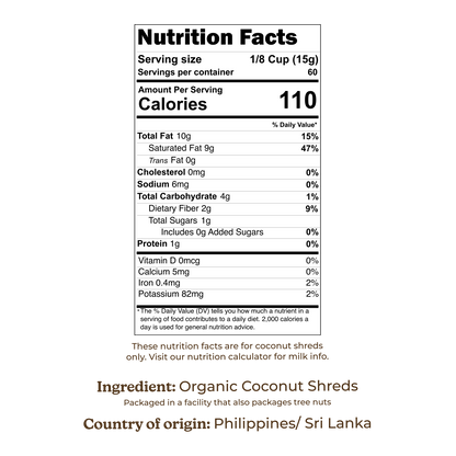 Case of Organic Coconut Shreds - 20 lbs