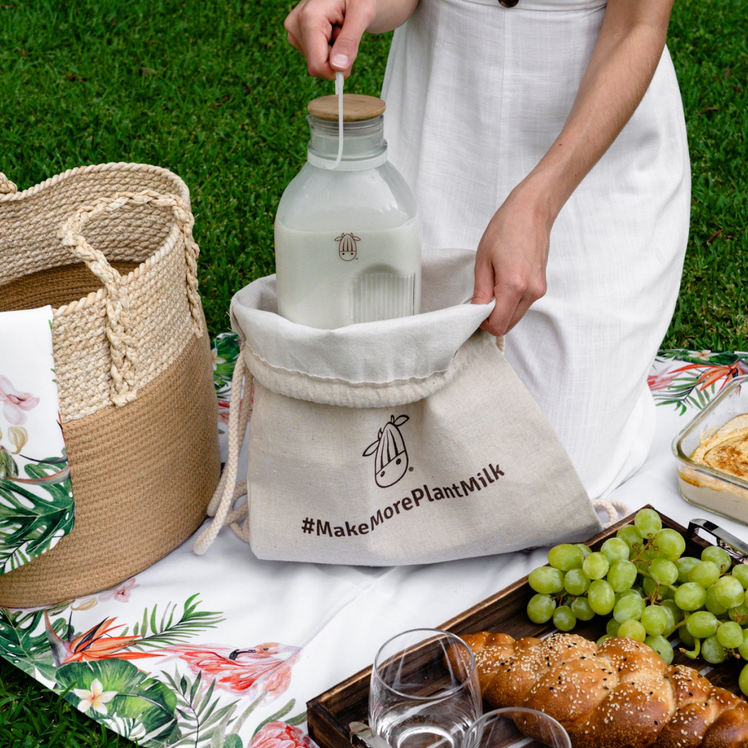 Almond Cow Reusable bag with limitless uses 