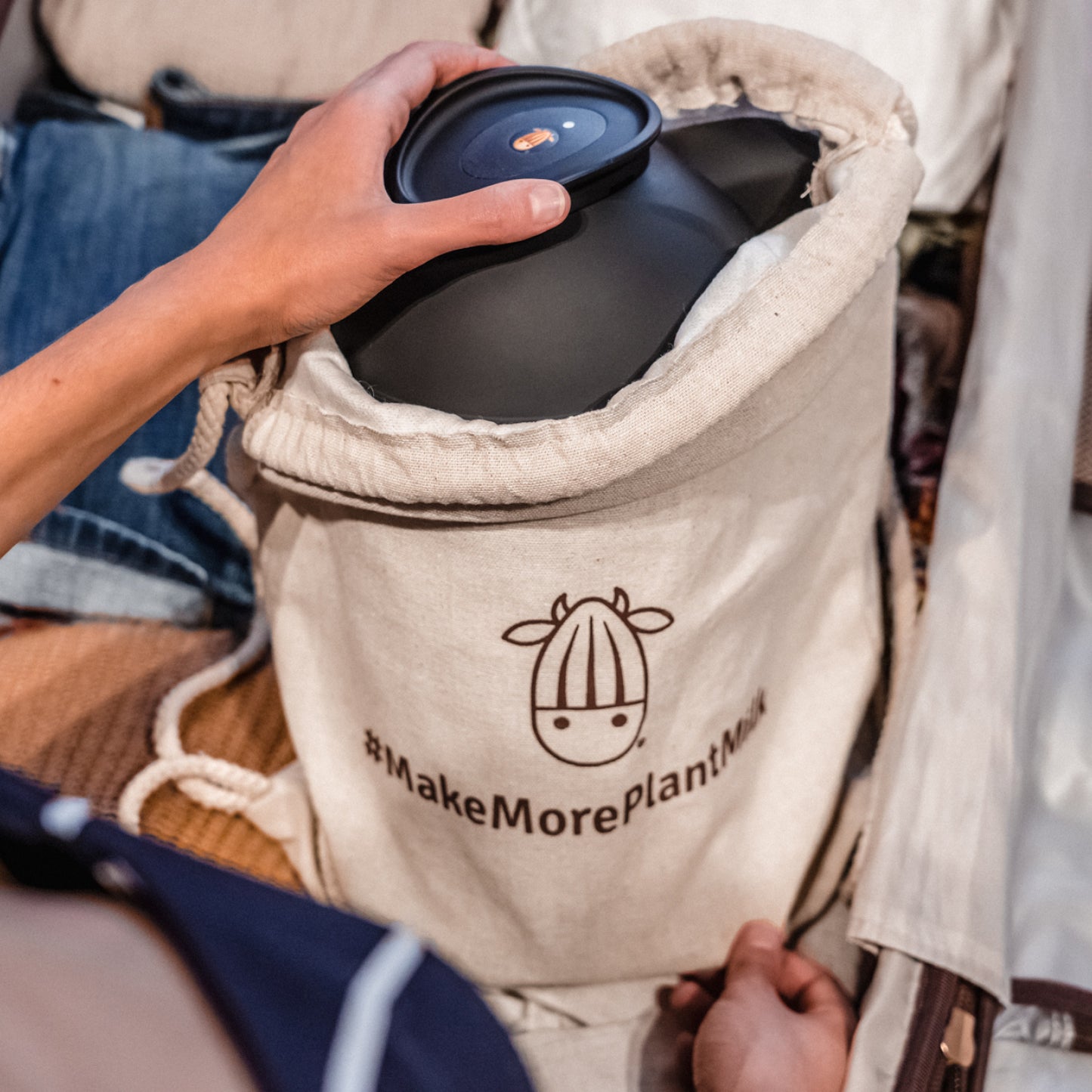 Almond Cow Reusable Storage Bag