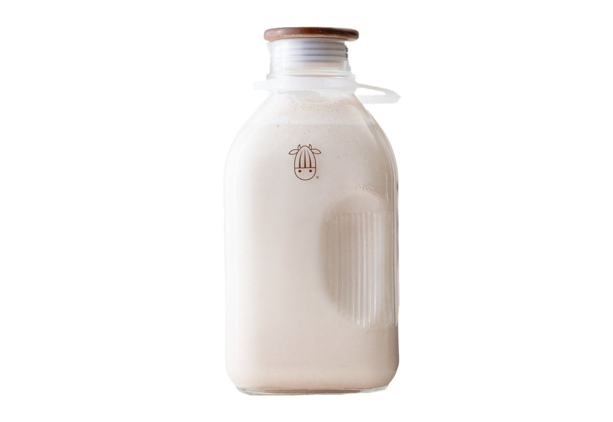 Stylish and durable 1.5-liter glass jug for homemade nut milk