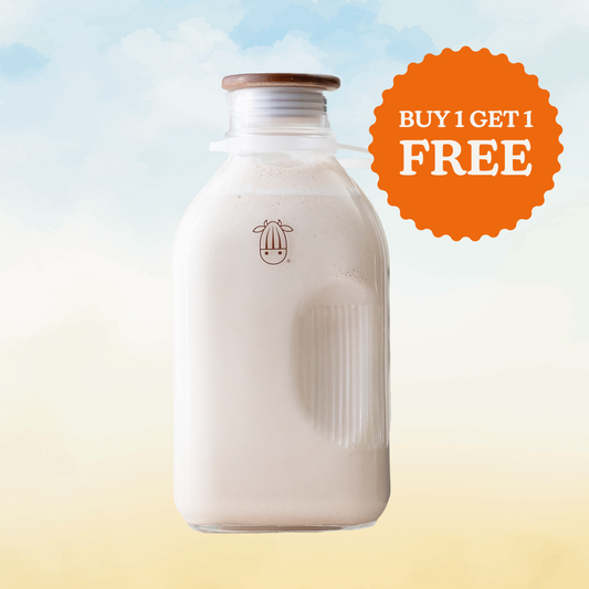 Glass Jug | 60 oz Rectangular Clear Storage Container with Wide Mouth & Wooden Cap
