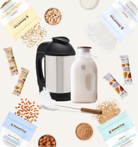 Milk Maker Custom Bundle: Includes Ingredients, Jug, and Cleaning Brush for Easy Plant-Based Milk Making