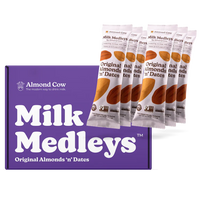 6 packs of pre-measured ingredients of Creamy CocoCash Milk Medleys to easily make delicious plant-based milk.