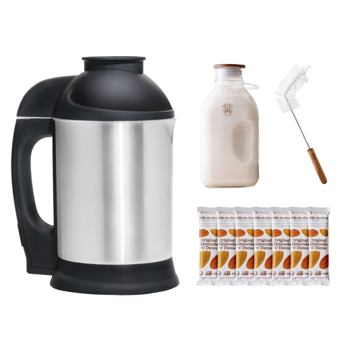 Milk in a Minute with Almonds and Dates is a 9 piece starter bundle