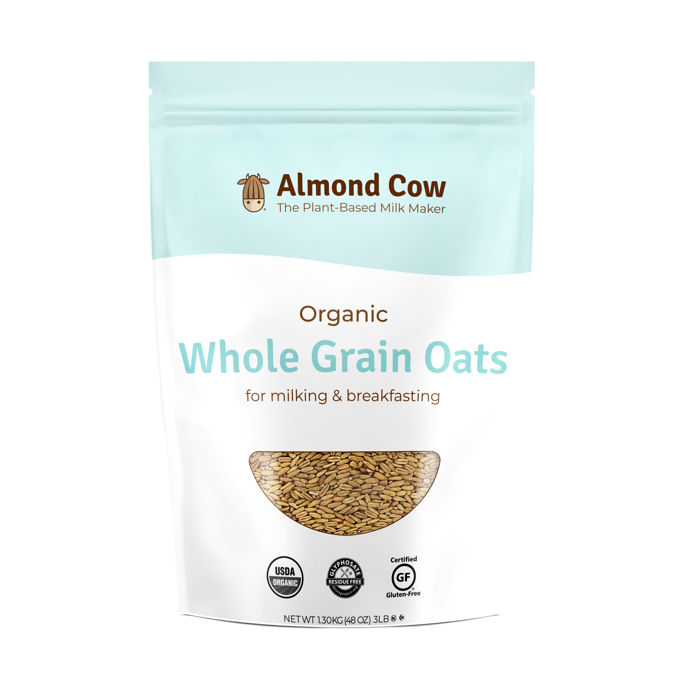 Bulk Organic Whole Grain Oats for Milk - 3lb | Almond Cow Ingredients