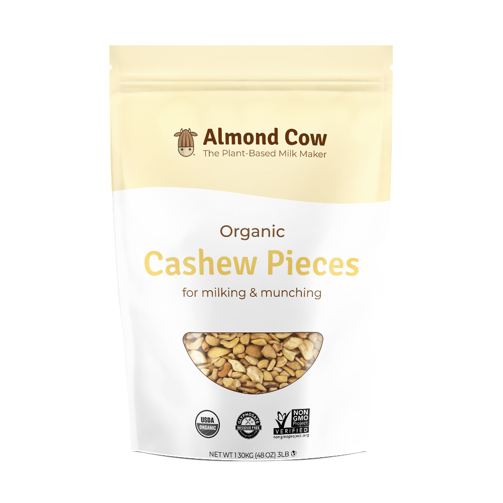 3lb bag of high-quality organic cashew pieces, ideal for plant-based milk and recipes.