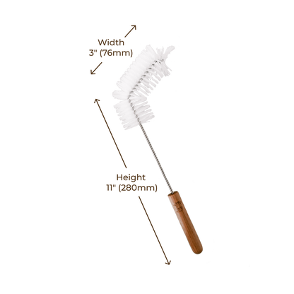 Almond Cow Jug Brush | Long Handle Bottle & Cup Scrubber
