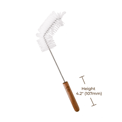 Almond Cow Jug Brush | Long Handle Bottle & Cup Scrubber