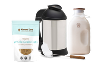 custom starter bundle with whole grain oats ingredients, jug and brush